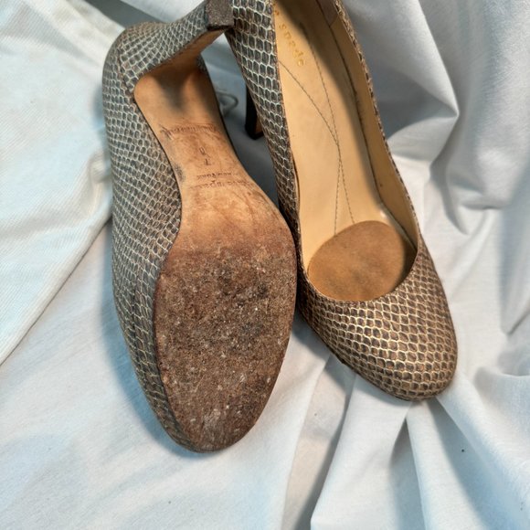 Kate Spade metallic snakeskin pump / heels - Picture 5 of 6